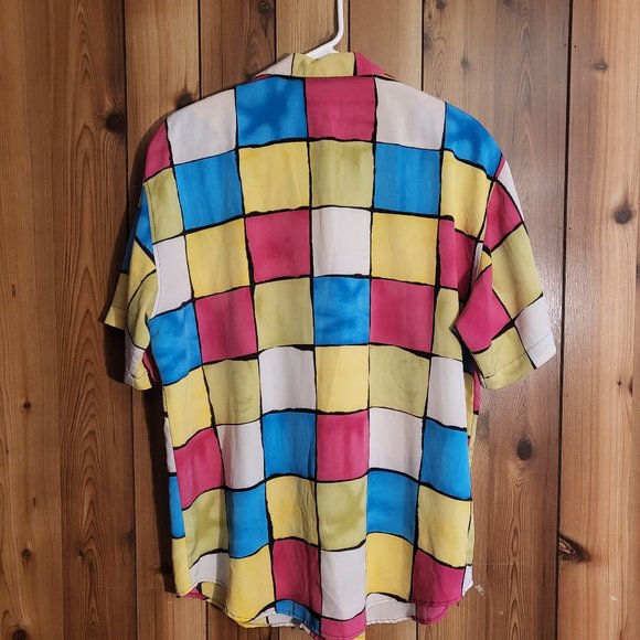 Retro color block button up - Picture 5 of 5